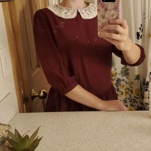 Maroon forever 21 blouse